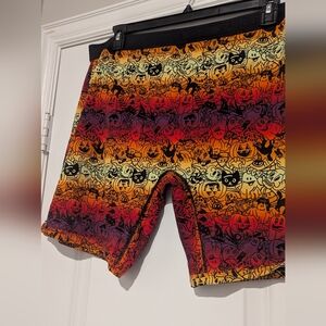 TomboyX Halloween Print Pajama Shorts - Orange and Black